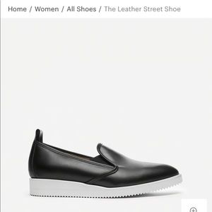 Everlane Leather Street Shoe in Black